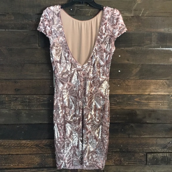 Dress the Population Pink Blush Sequin Dress- NWT - Picture 5 of 8